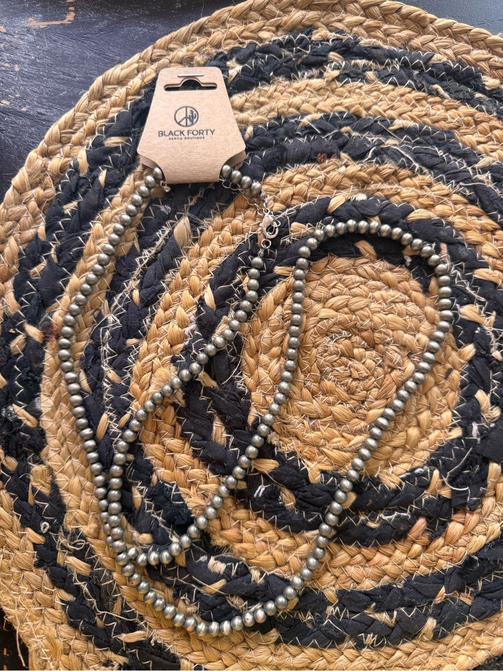 Faux Navajo dessert Pearl 36” necklace- western costume jewelry- new with tag